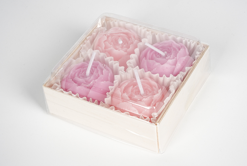 Romantic Blush Rose Flower Series Handmade Candle