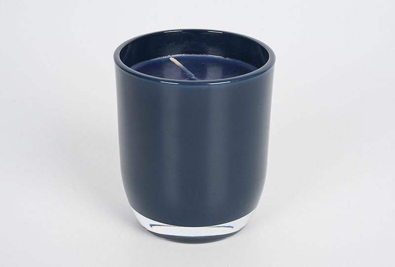 Navy Blue Leo Zodiac Scented Glass Jar Candle