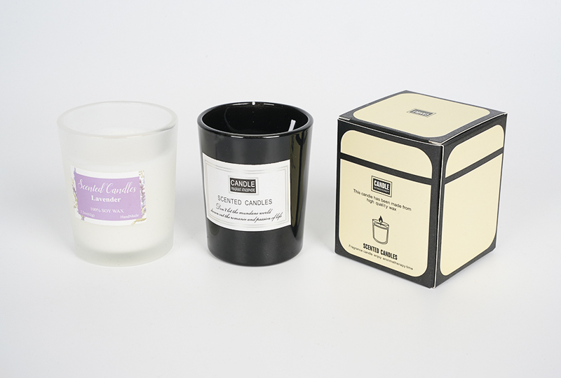 Lavender Soy Wax Frosted Glass Jar Candle