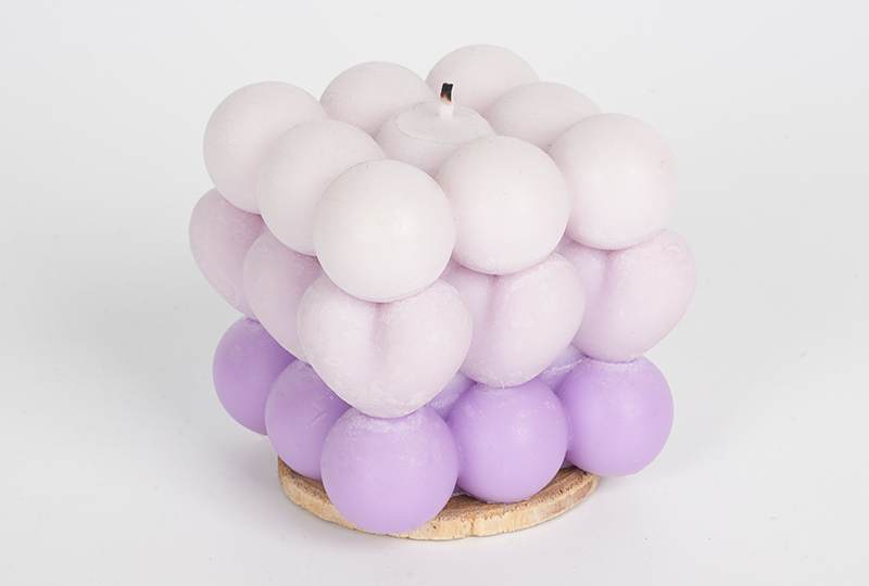Pastel Bubble Cube Art Candle