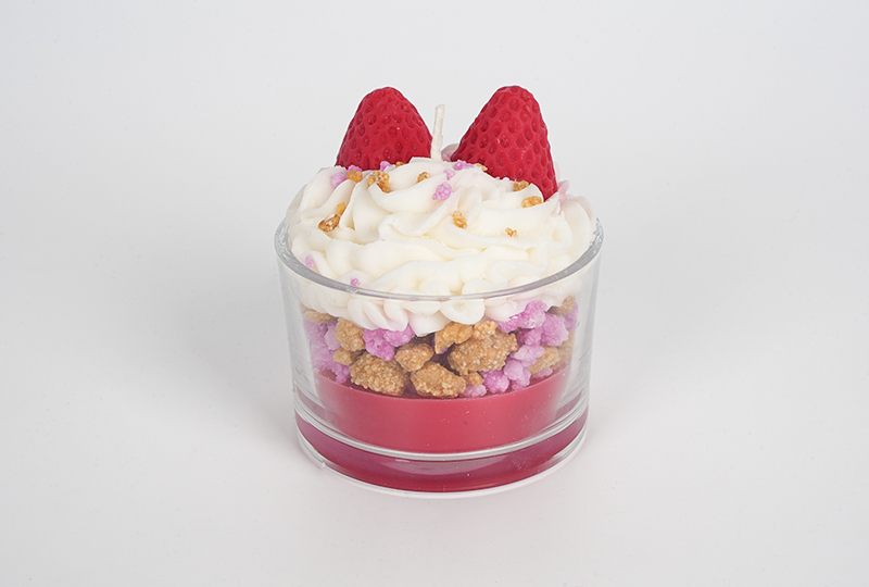 Strawberry Parfait Art Candle