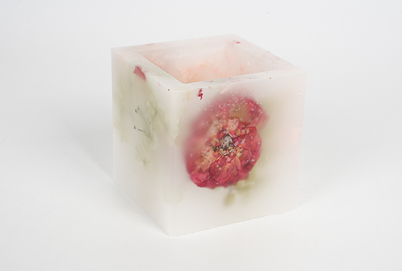 Translucent Botanical Bloom Flower Series Handmade Candle