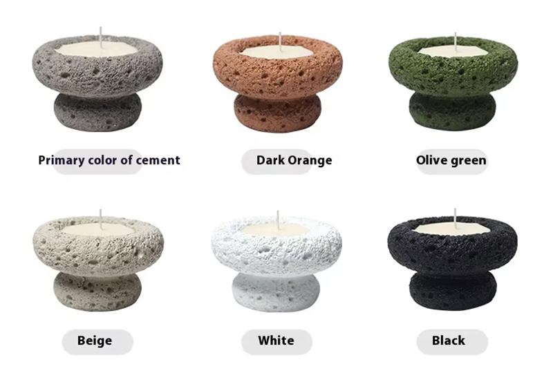 Textured Cement Jar Tealight Candle