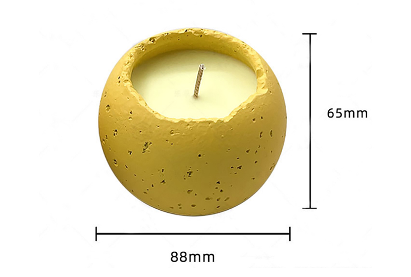 88mm Round 65mm High Cement Jar Candle