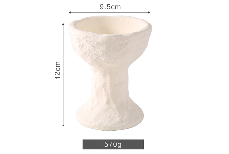 Goblet-Shaped 12cm Cement Jar Candle