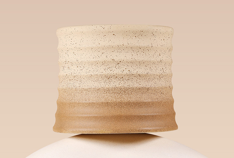 Textured Gradient Glaze Ceramic Jar Candle