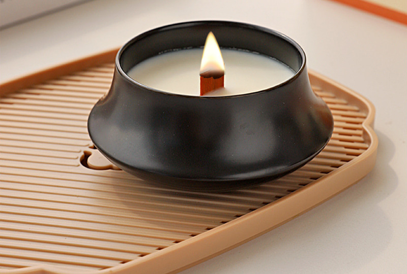 Matte Wide Mouth Single Wick Ceramic Jar Candle