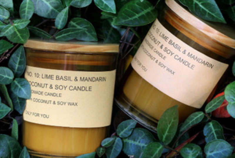 Coconut Soy Wax Lidded Glass Jar Candle