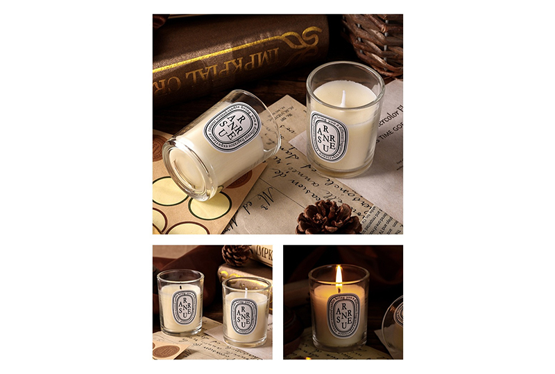 Clear Glass Cotton Wick Scented Glass Jar Candle