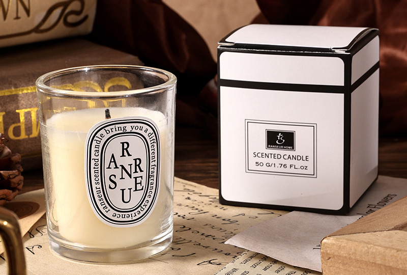 Clear Glass Cotton Wick Scented Glass Jar Candle