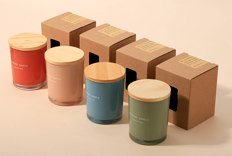 7cm Soy Wax Colored Glass Jar Candle