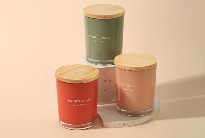 7cm Soy Wax Colored Glass Jar Candle