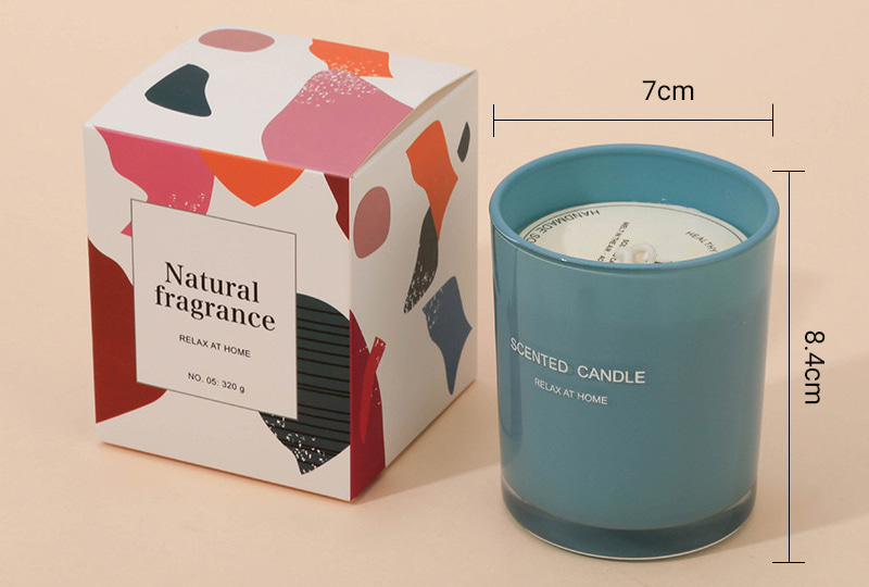 7cm Soy Wax Colored Glass Jar Candle