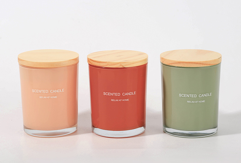 7cm Soy Wax Colored Glass Jar Candle