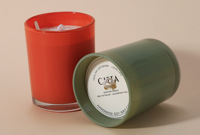 7cm Soy Wax Colored Glass Jar Candle