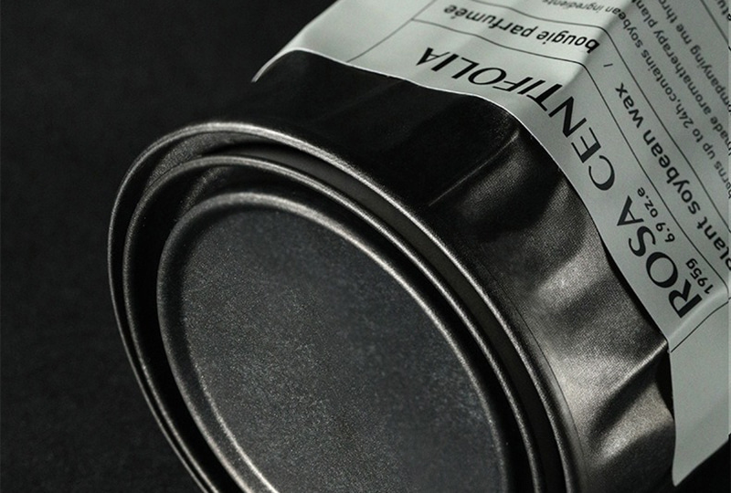 Black Soy Wax White Tea Metal Jar Candle