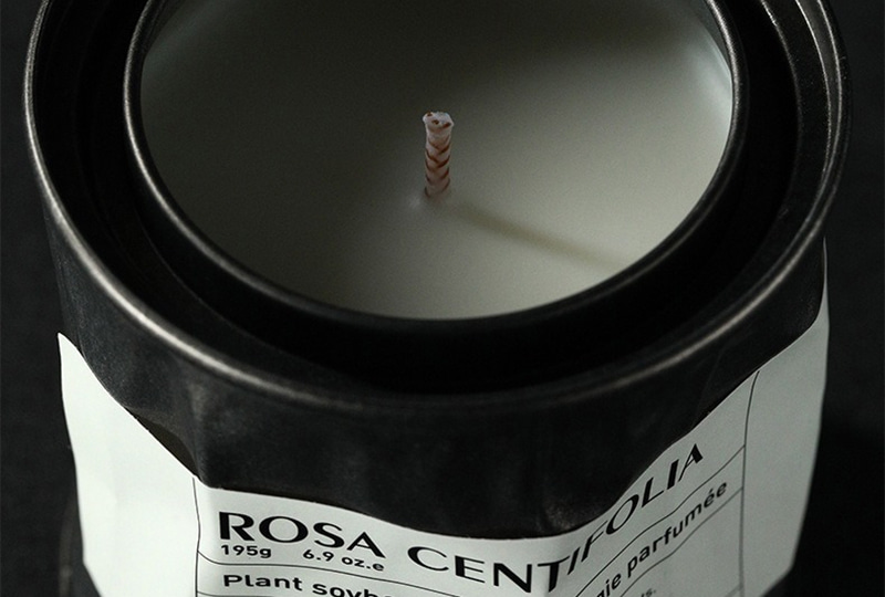 Black Soy Wax White Tea Metal Jar Candle