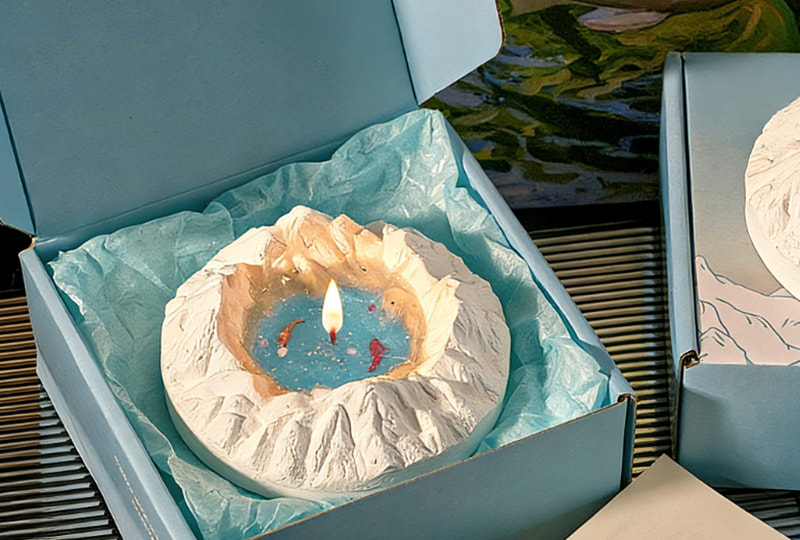 Volcanic Crater Sculptural Artist Candle