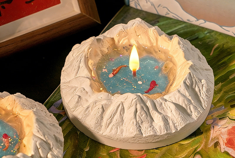 Volcanic Crater Sculptural Artist Candle