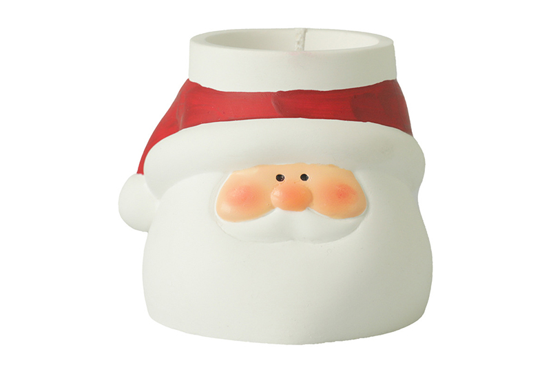 Santa Claus Head Plaster Cup Festival Series Handmade Soy Wax Candle
