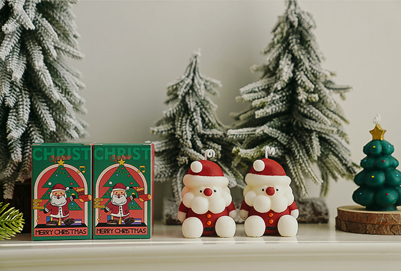 Christmas Santa Claus Festival Series Handmade Candle