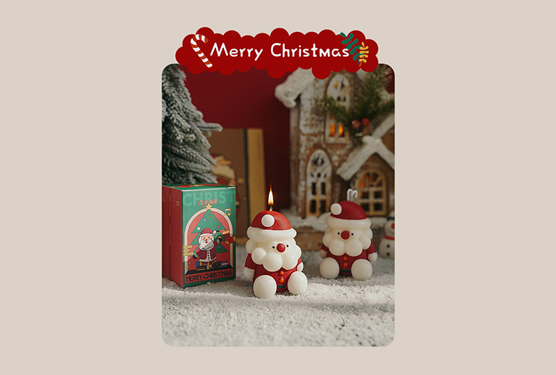 Christmas Santa Claus Festival Series Handmade Candle