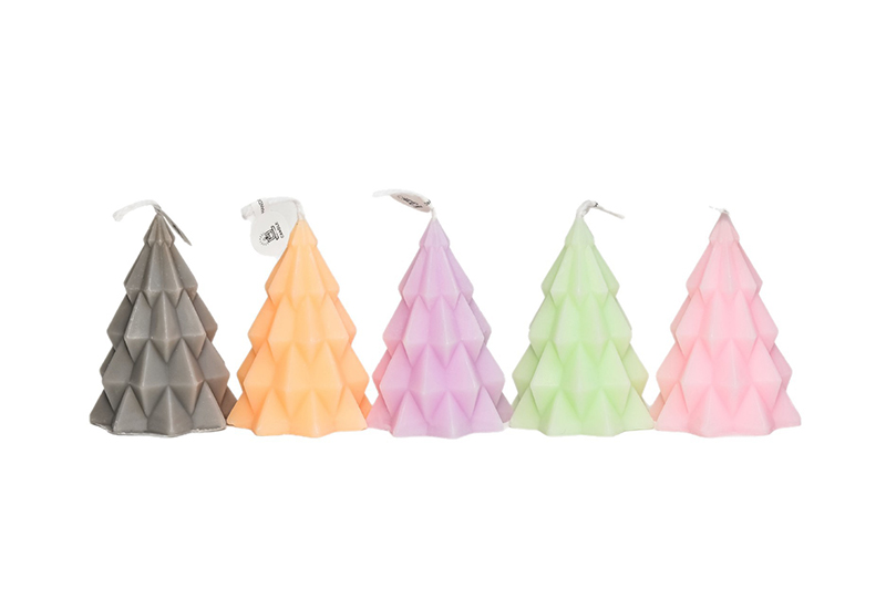 Geometric Christmas Tree Scented Soy Wax Festival Series Handmade Candle