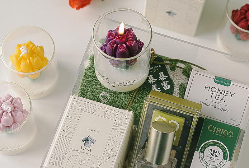 Tulip Glass Cup Flower Series Handmade Aromatherapy Candle
