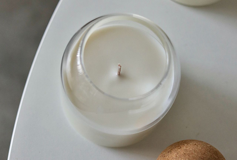 Minimalist Cork Dome Glass Jar Candle