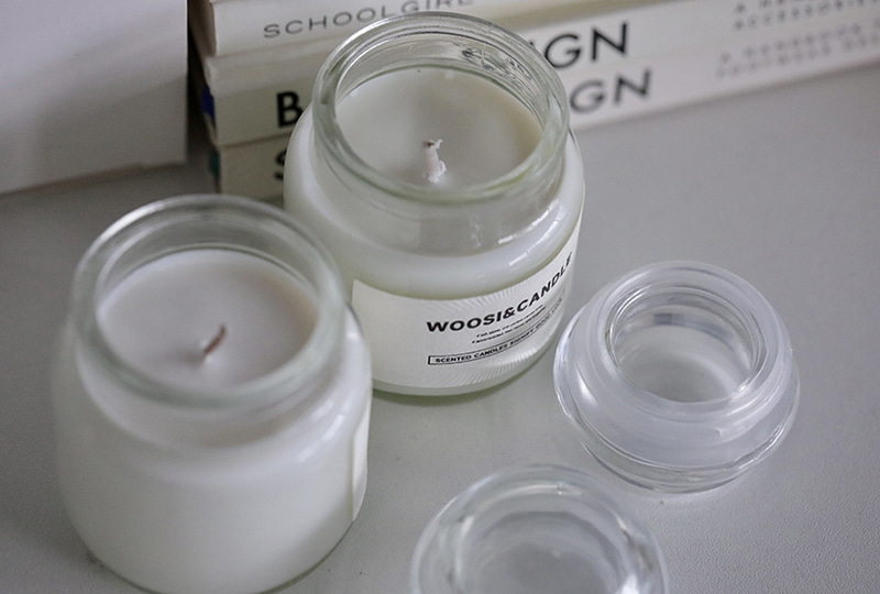 Minimalist Warm Glow Glass Jar Candle