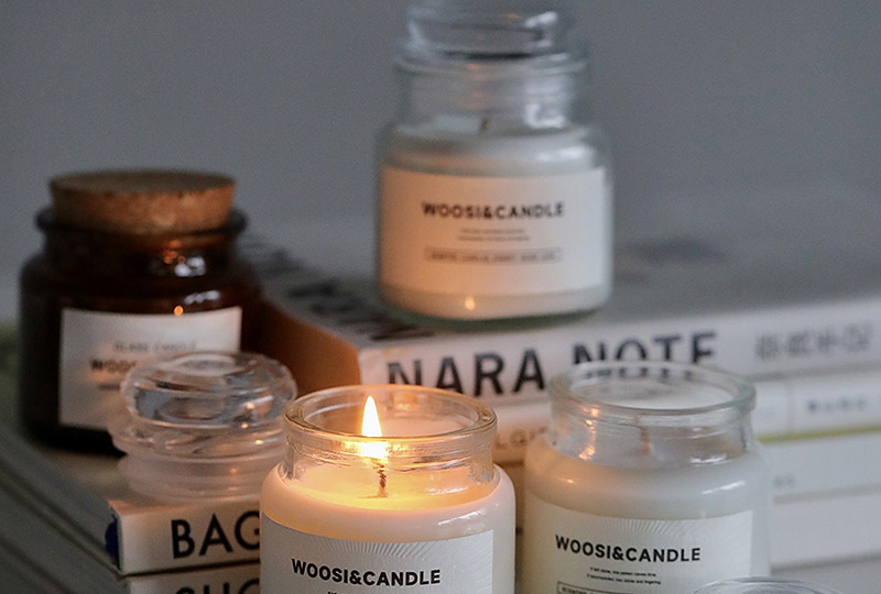 Minimalist Warm Glow Glass Jar Candle