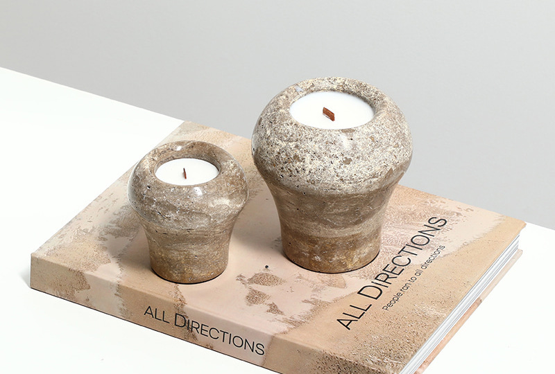 Natural Stone Texture Marble Jar Candle