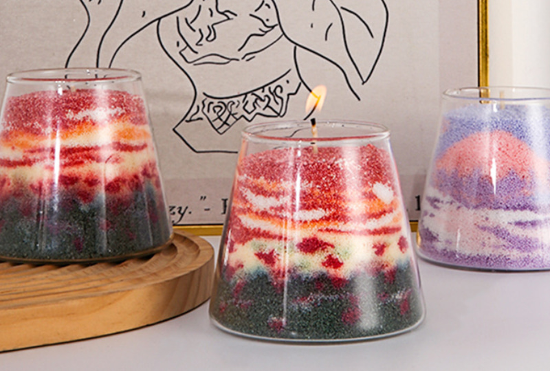 Flower Series Handmade Sand Art Aromatherapy Candle