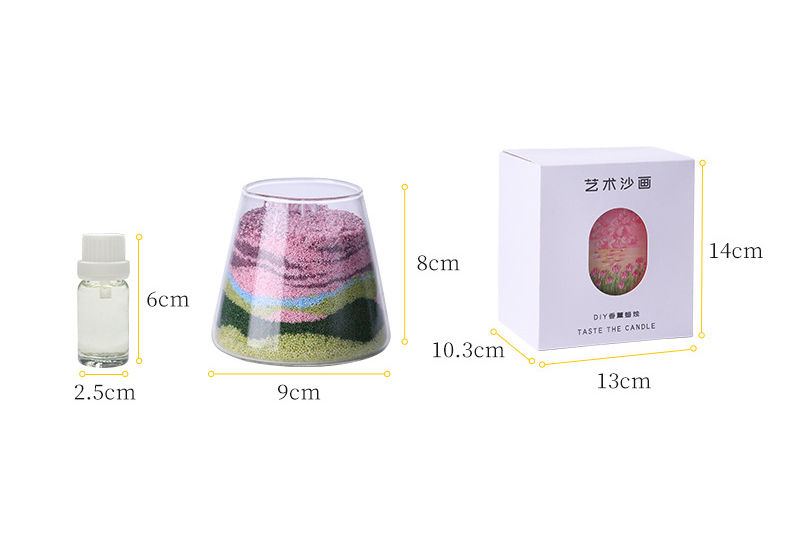 Flower Series Handmade Sand Art Aromatherapy Candle