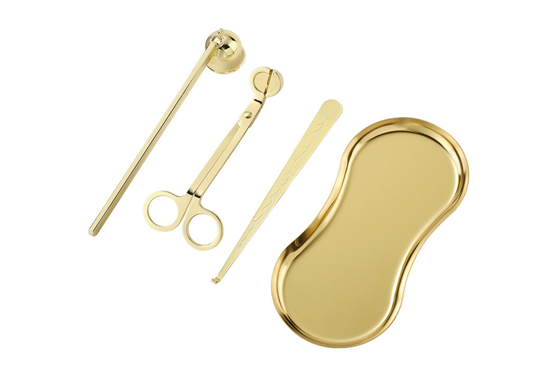 Stainless Steel Electroplated Wick Trimmer Candle Care Set