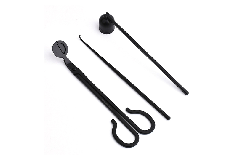 Black Stainless Steel Candle Wick Trimmer with Debris Tray