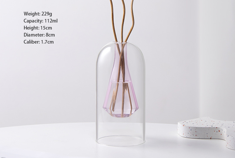 Decorative Glass Cloche Aromatherapy Diffuser Bottle