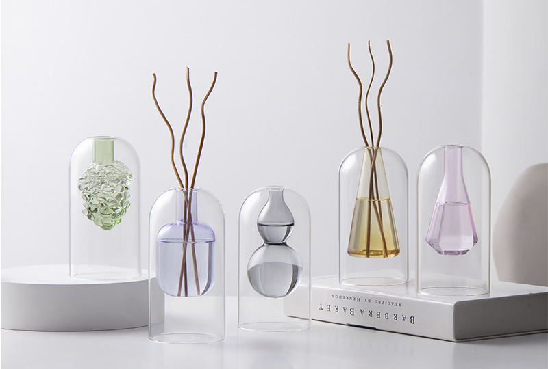 Decorative Glass Cloche Aromatherapy Diffuser Bottle