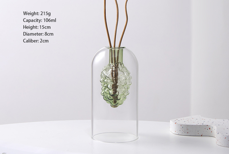 Decorative Glass Cloche Aromatherapy Diffuser Bottle