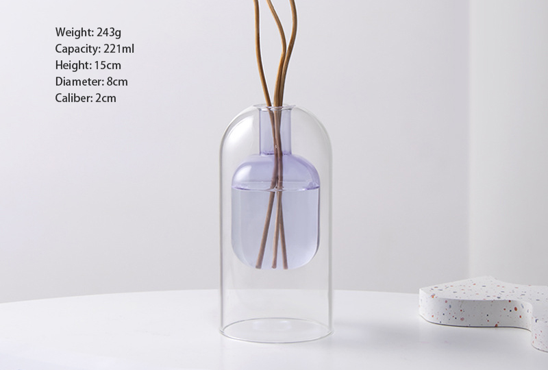 Decorative Glass Cloche Aromatherapy Diffuser Bottle