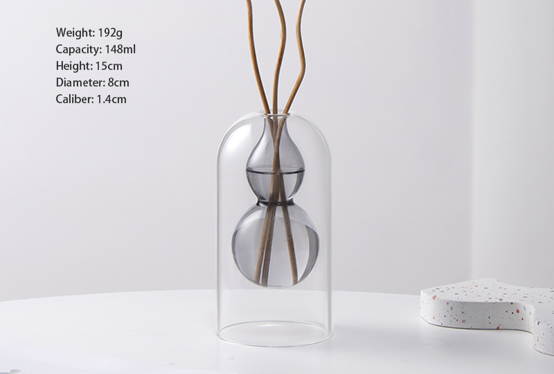 Decorative Glass Cloche Aromatherapy Diffuser Bottle