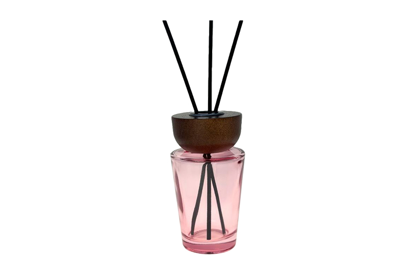 Conical Soda-Lime Glass Diffuser Bottle with Wooden Cap