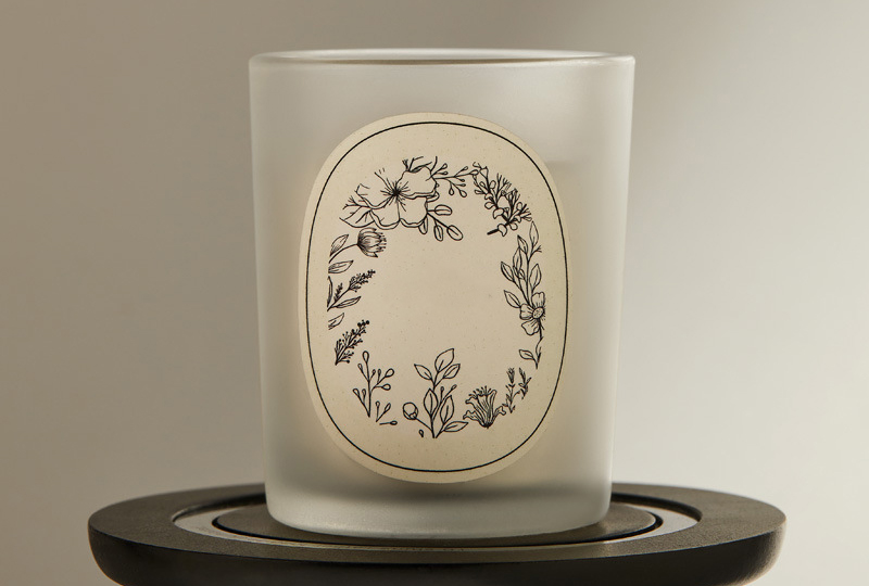 Floral Minimalist Glass Candle Set