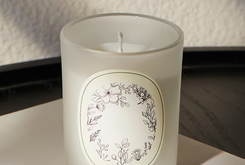 Floral Minimalist Glass Candle Set