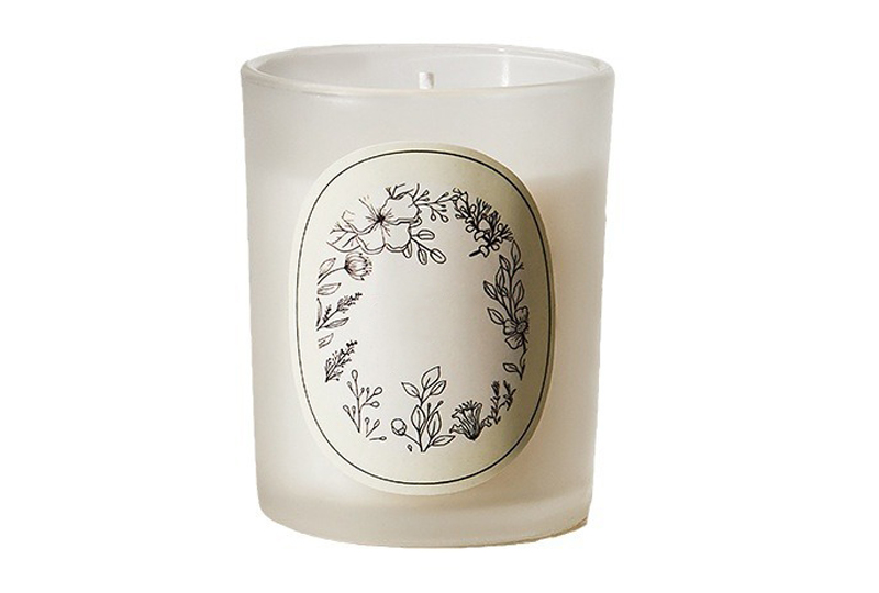 Floral Minimalist Glass Candle Set