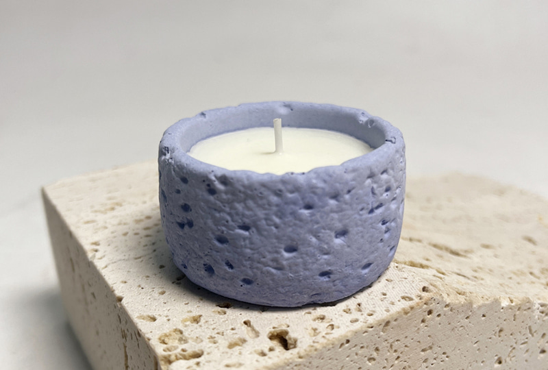Volcanic Texture Mini Cement Jar Candle Container
