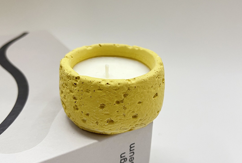 Volcanic Texture Mini Cement Jar Candle Container