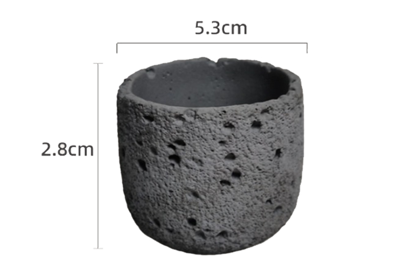 Volcanic Texture Mini Cement Jar Candle Container