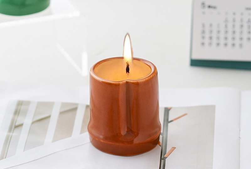 Mini Glazed Ceramic Jar Candle Holder