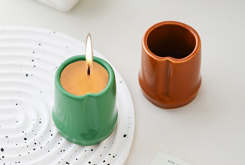 Mini Glazed Ceramic Jar Candle Holder
